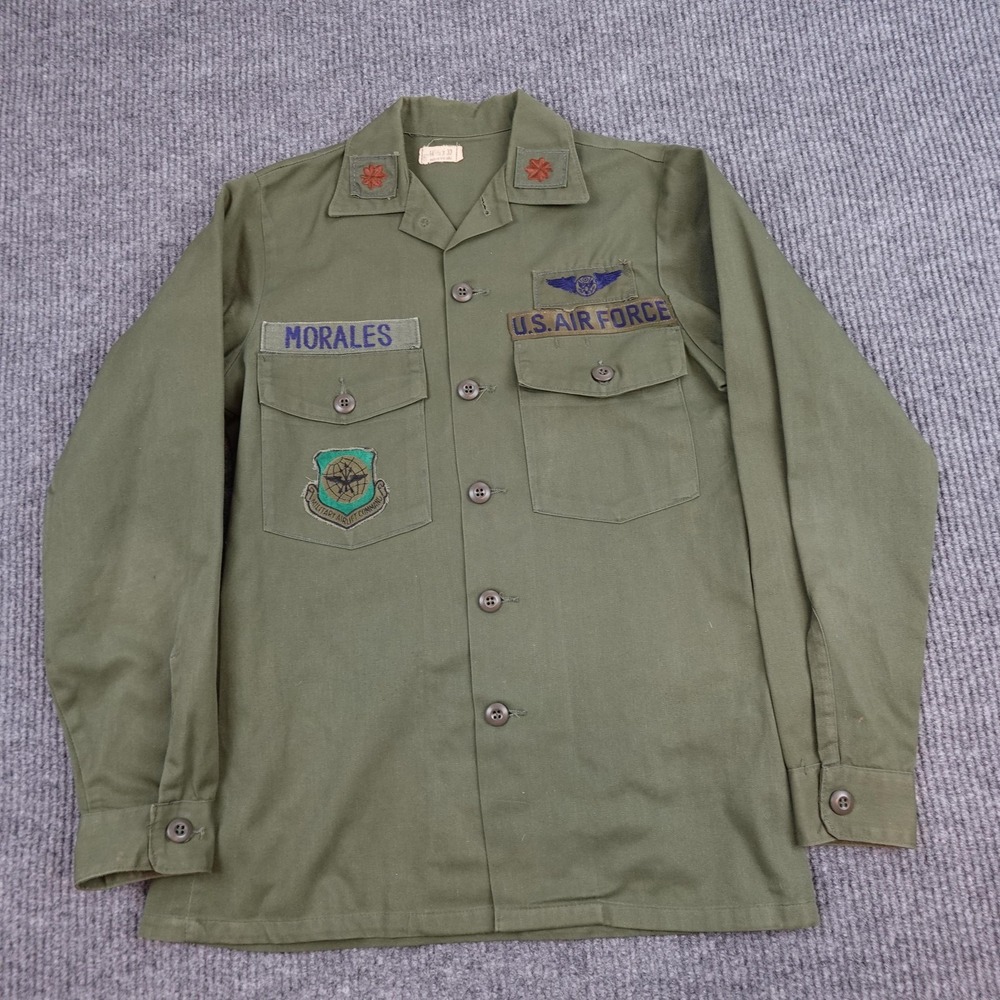 Vintage Military OG-507 Shirt Jacket Mens Small Green U.S. Air Force